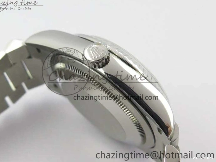 0415 TopPick Day-Date 36 SS 128239 Bp Maker Best Edition Black Dial Crystral Markers on President Bracelet 3149